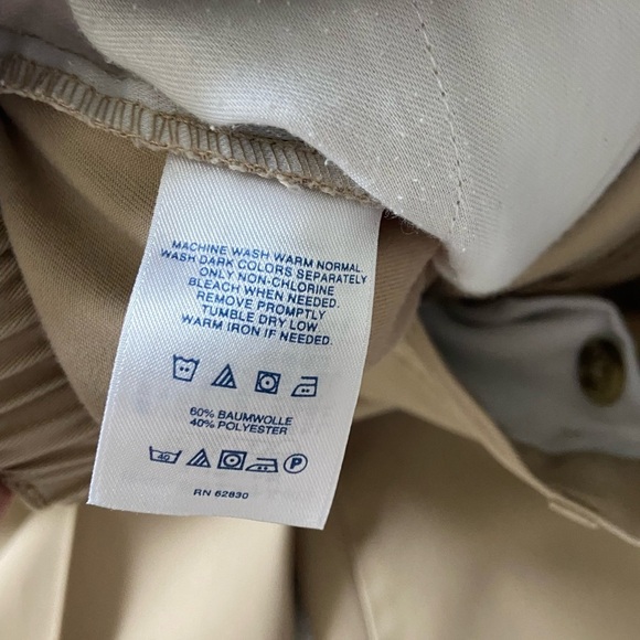 Lands' End Women's Tan Pants Stretch High Waist Straight Leg Size 4 Petite - Picture 5 of 11